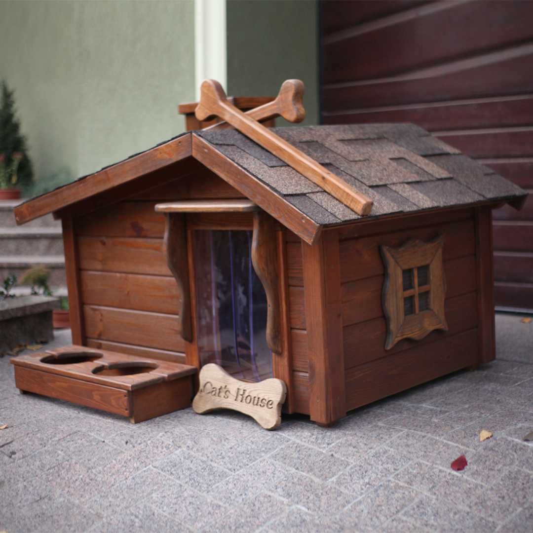 Утеплена будка для собаки з обігрівом, сучасні будиночки для собак