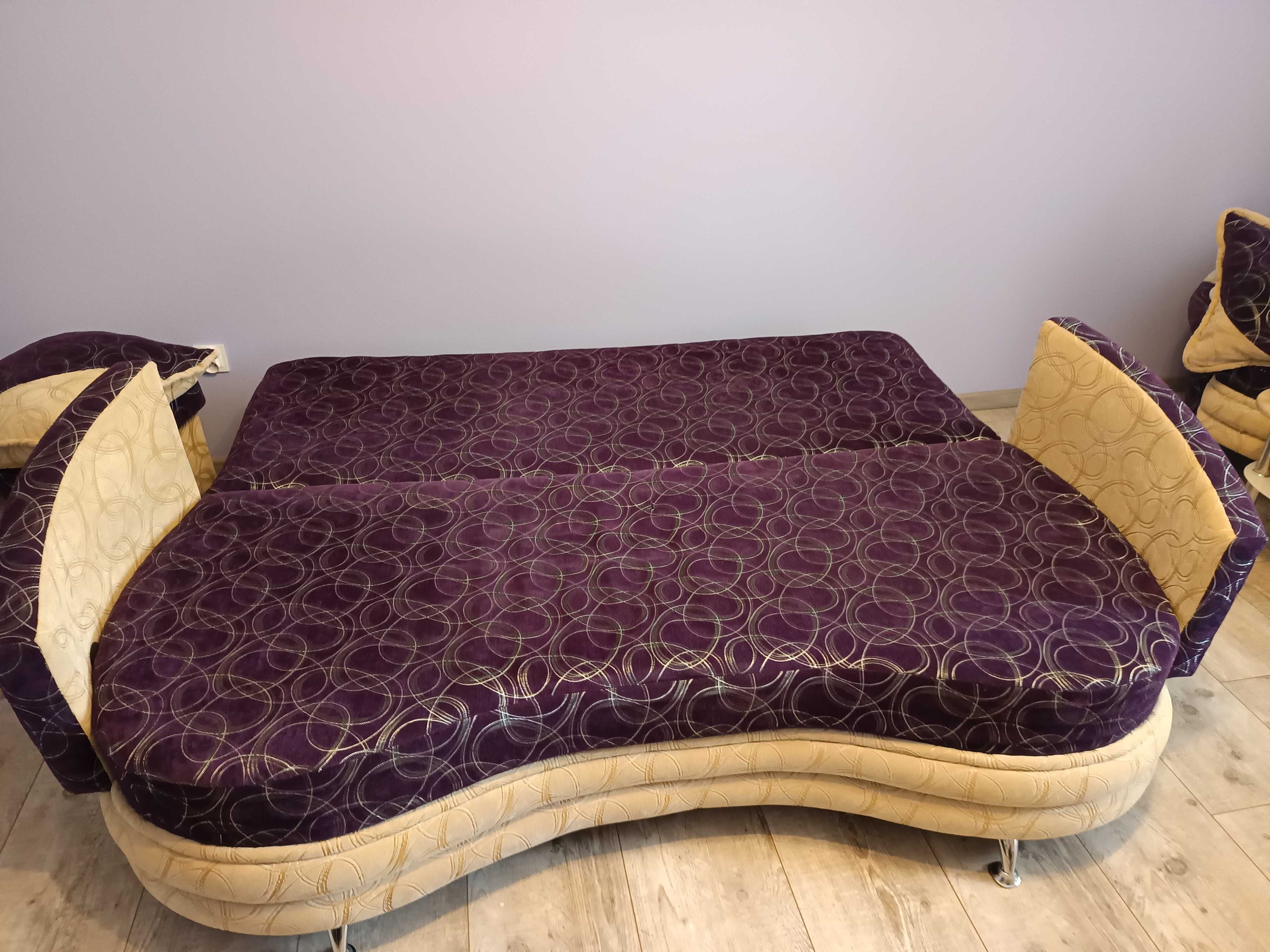 Sofa 2 fotele i pufa
