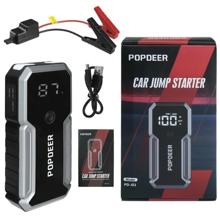 Пуско-зарядний пристрій  Popdeer PD 2500А 20000mAh jump starter