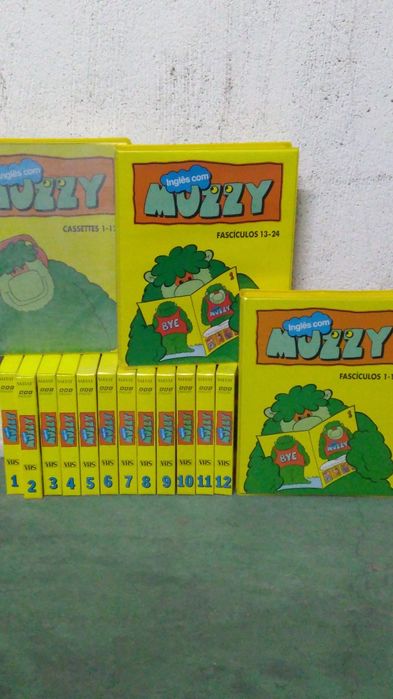 Curso inglês com fascículos e cassetes VHS