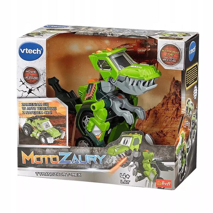 Zabawka interaktywna VTech - Motozaury, Tyranozaur T-Rex 61944. Vtech