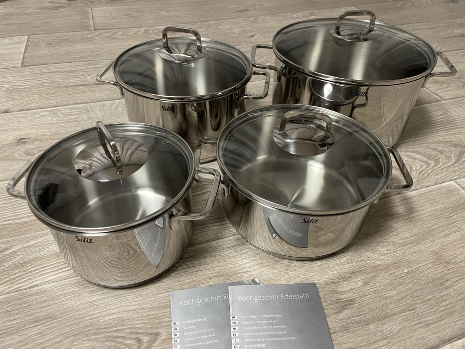 Набір посуду з 4 предметів, з нержавіючоі сталі SILIT, Німеччина