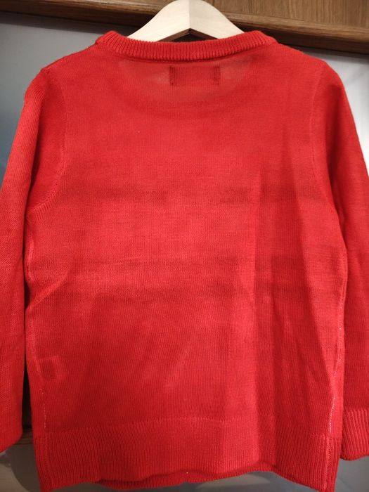 Sweterek czerwony nowy dla dziewczynki 110/116