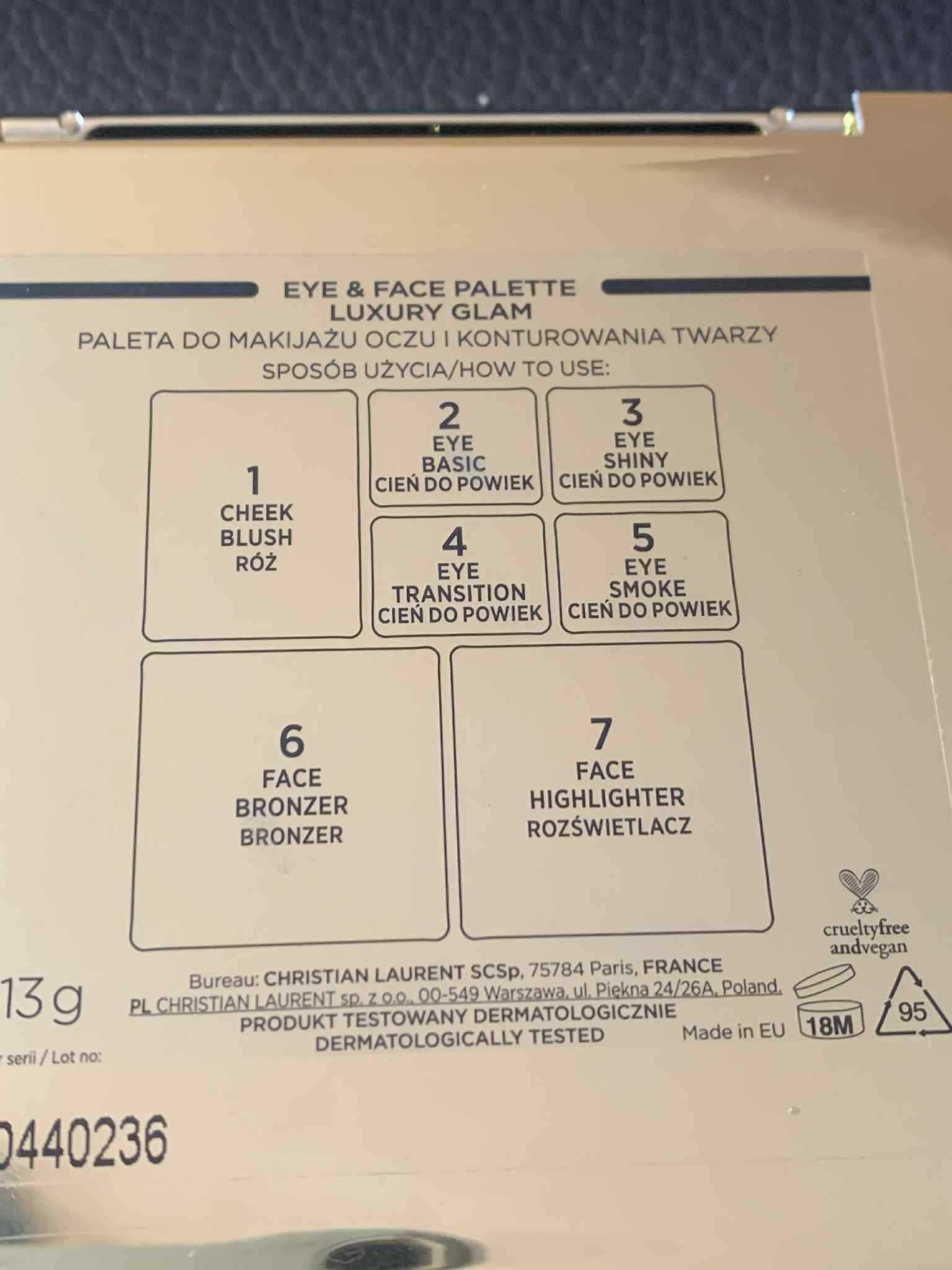 Christian Laurent x 2 szt Luminosite CC Cream i Eye Face Palette