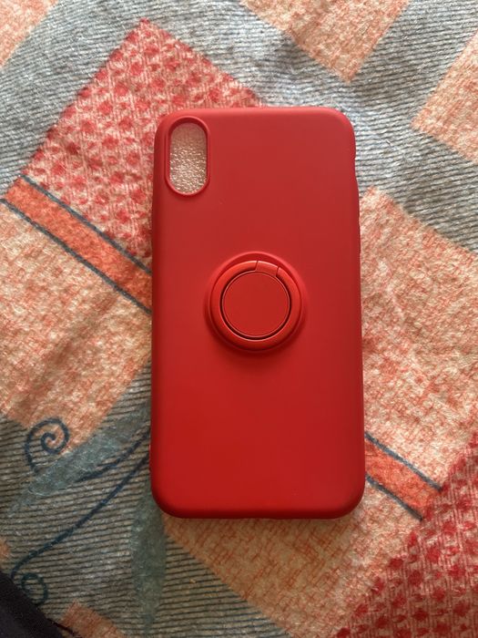 Чехол силіконовий червоний на айфон 10