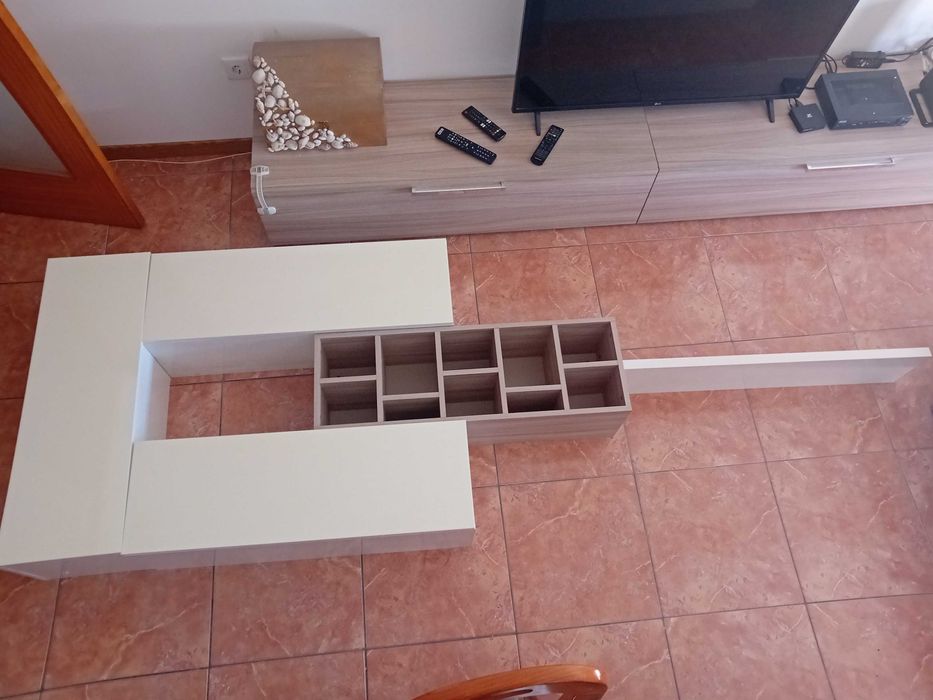 Sala de estar e jantar completa