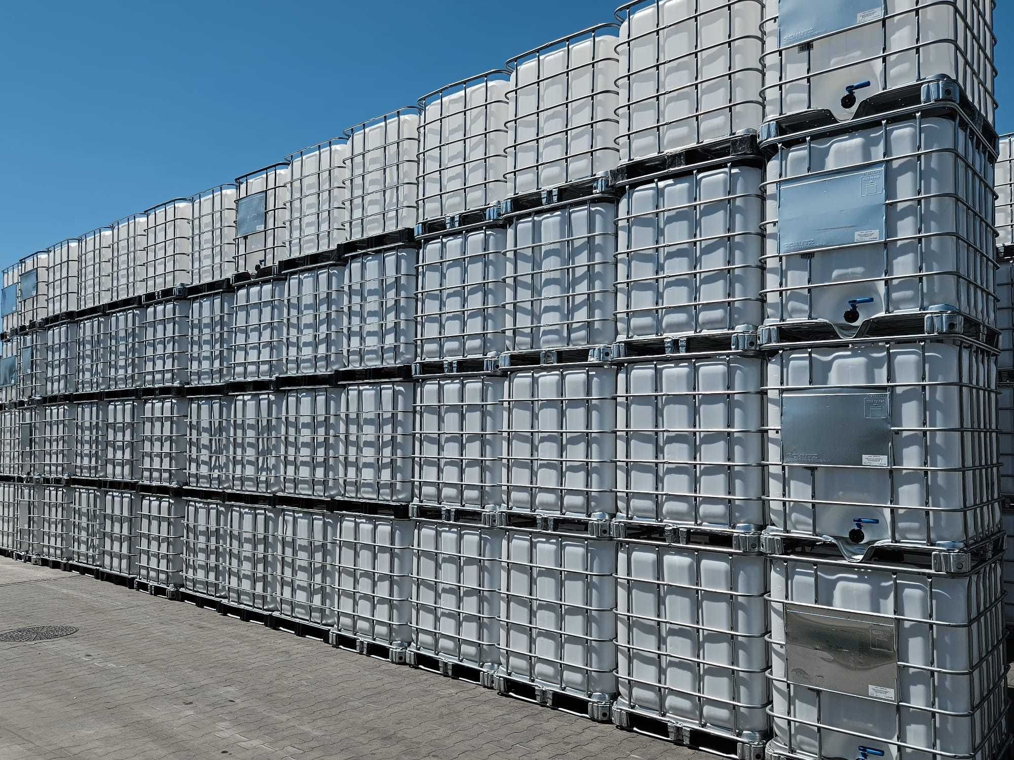 CZYSTY Kontener IBC 1000L regenerowany, czarny, mauzer na deszczówkę