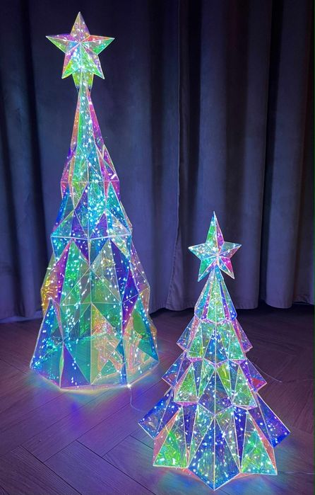 Sprzedam choinki kryształowe 3D LED – 100 cm i 60 cm Komplet