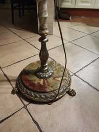 Lampa mosiężna,antyczna,podstawa lampy mosiądz,marmur retro odbiór oso