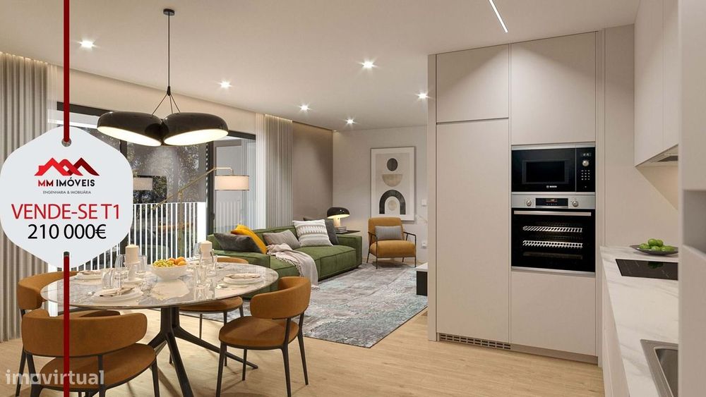 Apartamento T1 | Parque dos Sonhos | Varanda | Lugar de Garagem