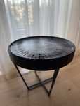 Stolik – opalany plaster drewna, 46cm średnicy, loft!