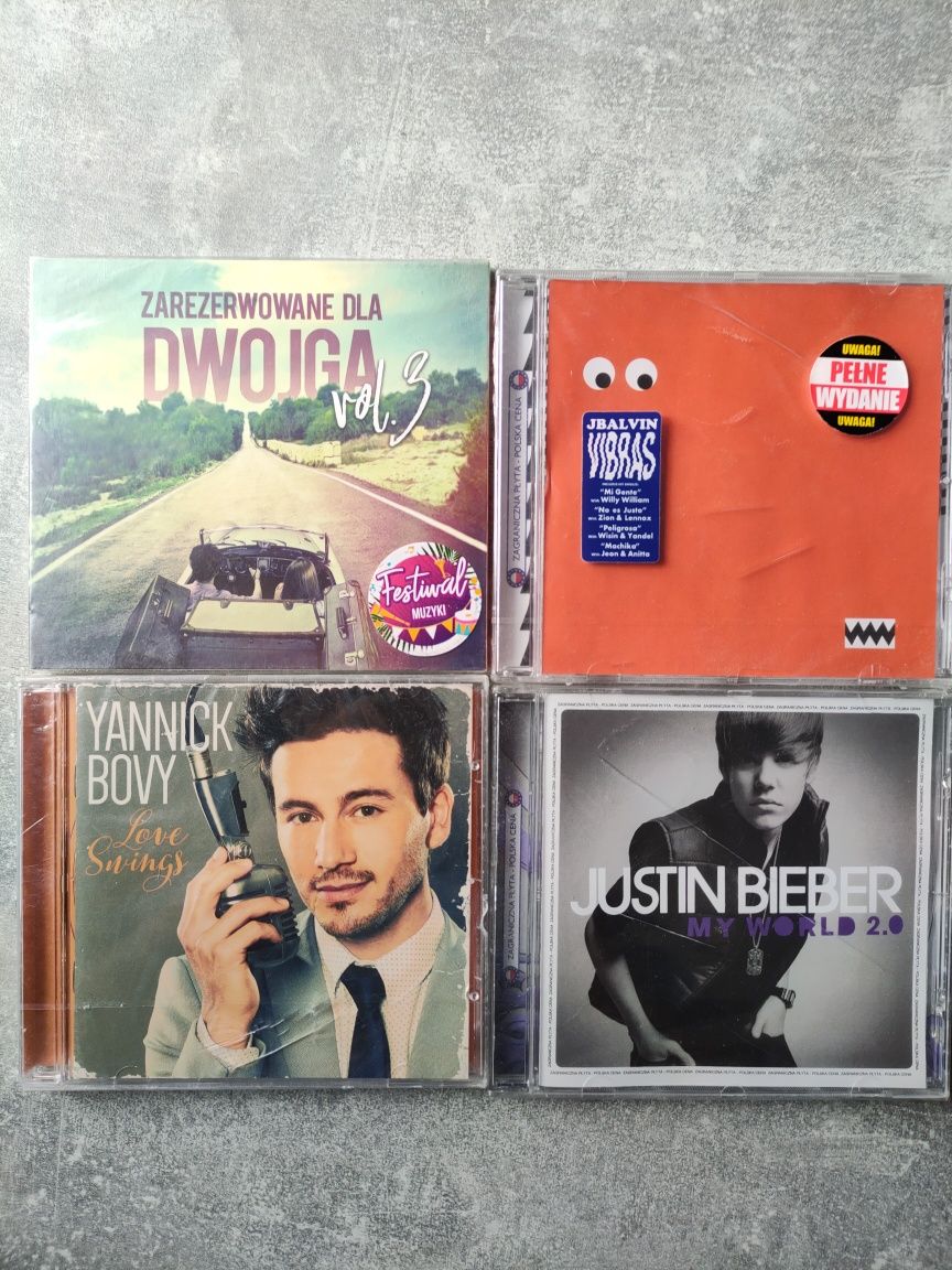 CD X4 Nowe w foli JUSTIN BIBER Yannick Bovy JBALBIN dla Dwojga zestaw