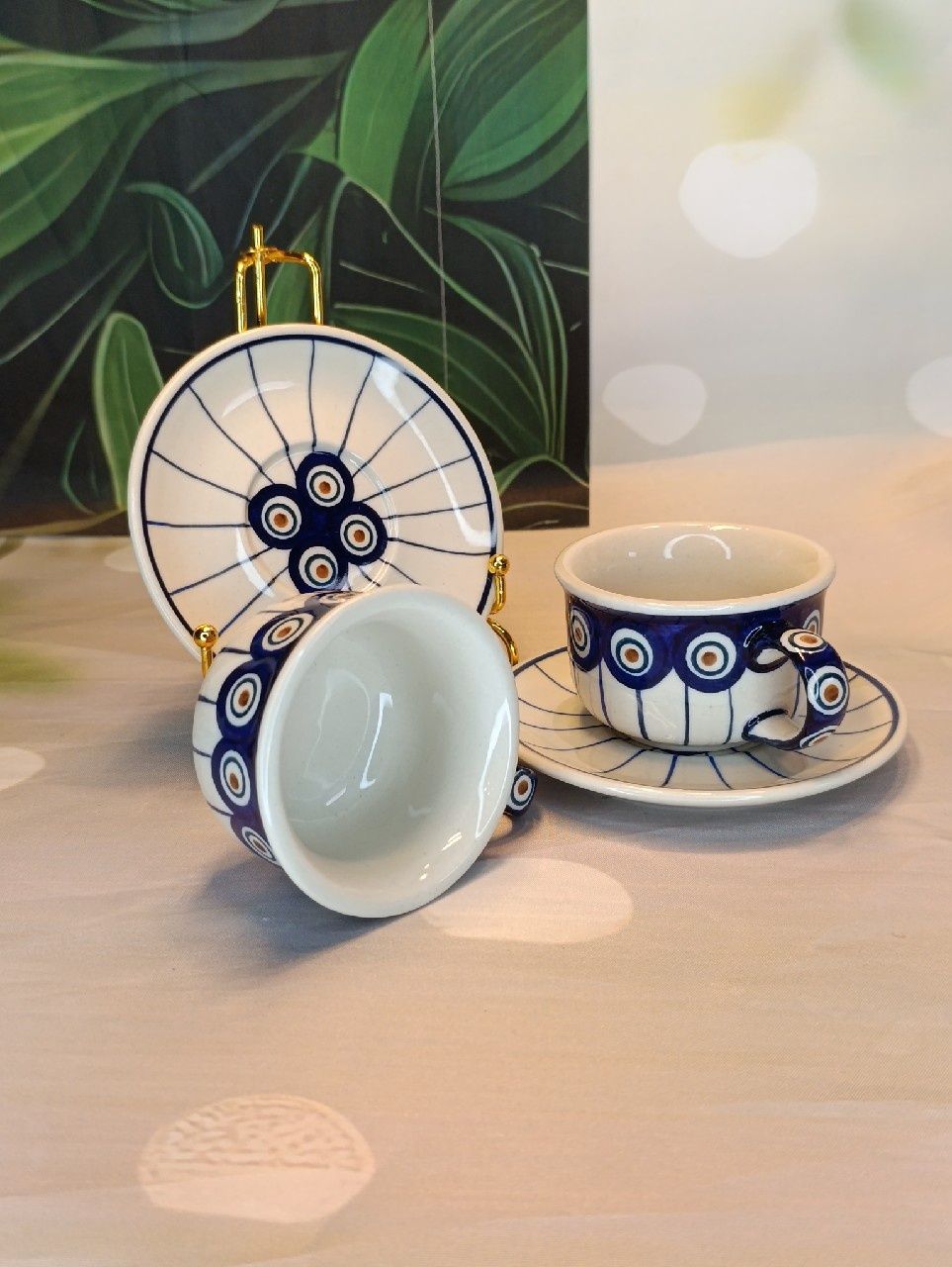 *Filiżanka ceramiczna do podwójnego espresso zestaw  Bolesławiec