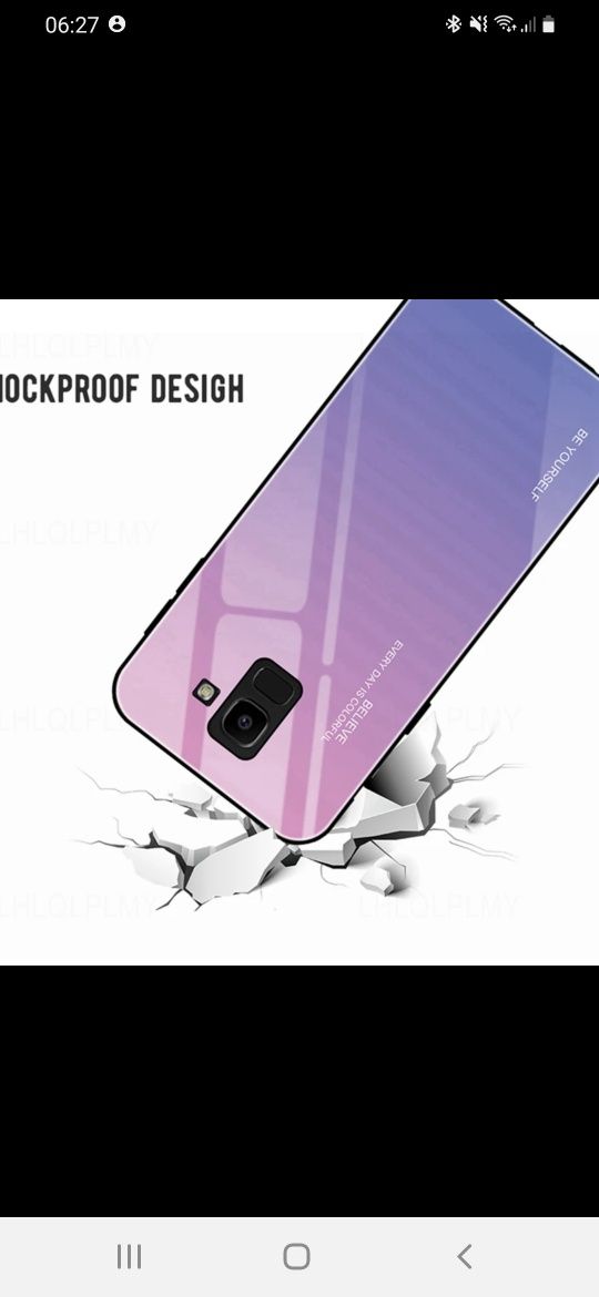 Etui  na telefon Samsung Galaxy A10 gradient szklane  Nowe żółte