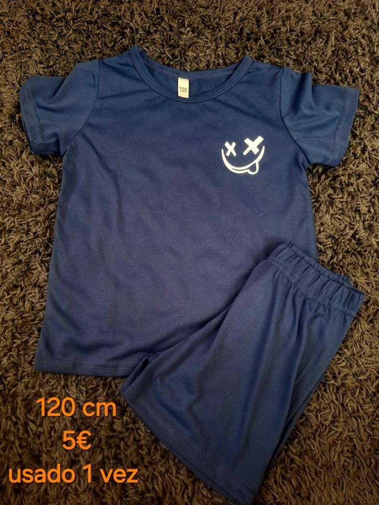 T shirt e calções 6 anos