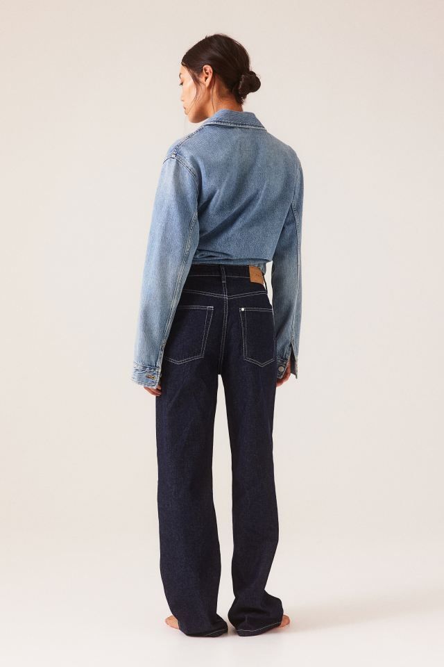 Spodnie dżinsowe dżinsy jeansy Xs/34 H&M divided szerokie damskie z sz