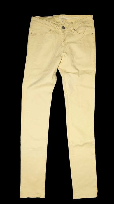 Cytrynowe jeansy slim r. 38