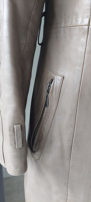 Skóra naturalna płaszcz skórzany ocieplany OCHNIK S