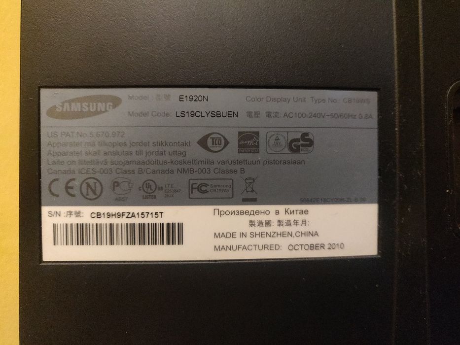 Monitor Samsung "19"