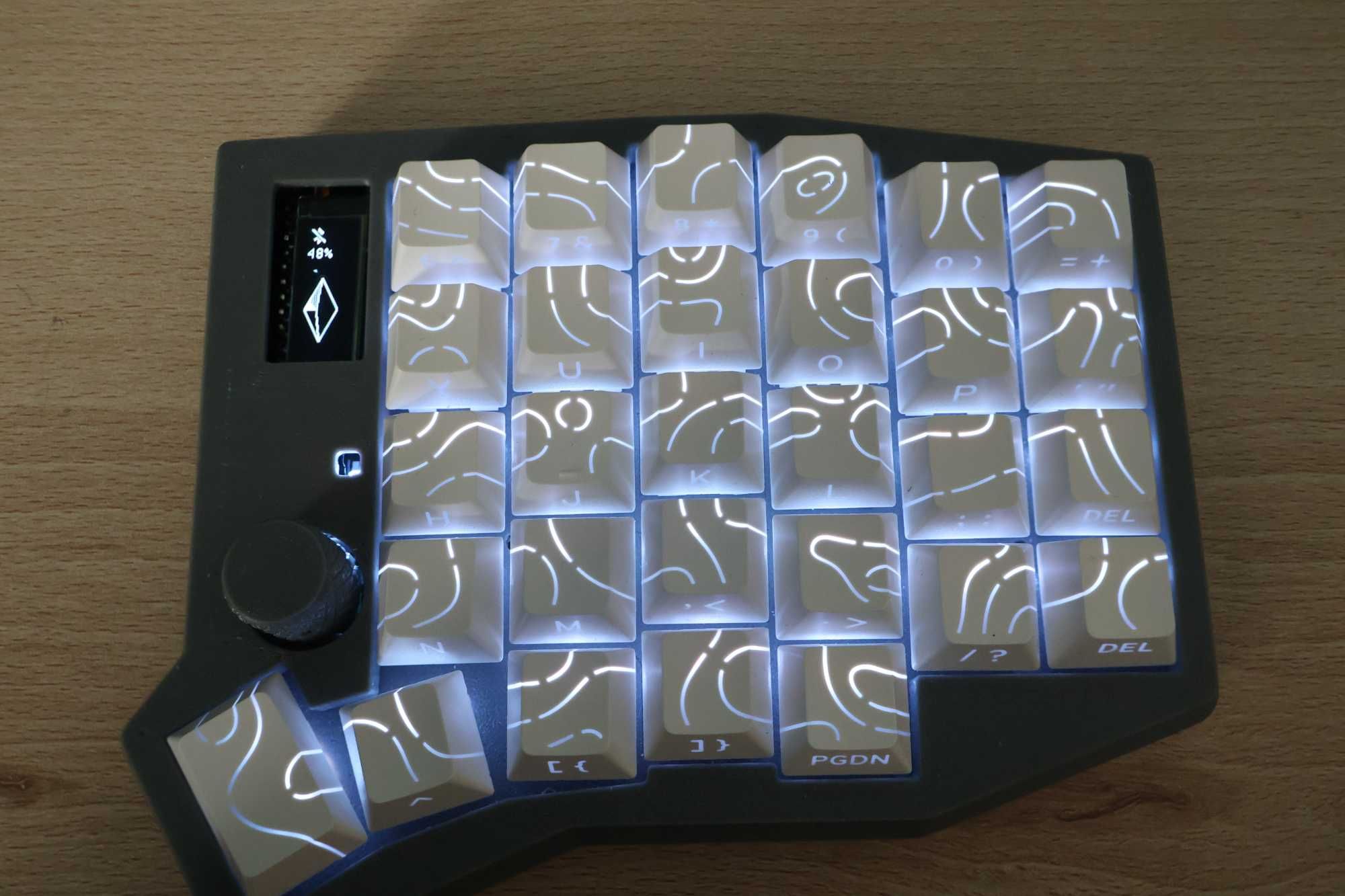 Роздільна, ортогональна спліт клавіатура Sofle RGB Wireless v2