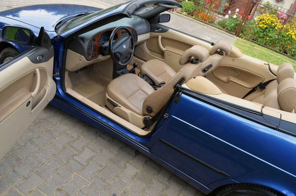 Piękny KLASYK Saab 93 Cabrio 2.0 TURBO  SKÓRY klima oryginał! ZAMIANA