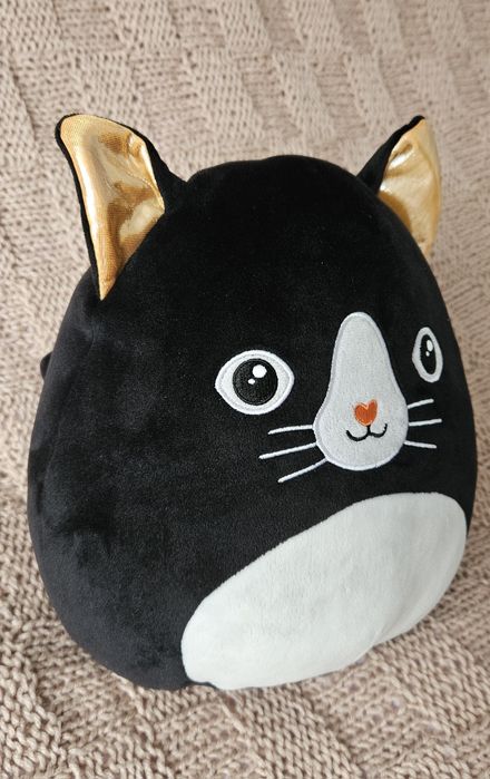 Przytulanka czarny kot nietoperz 30cm halloween zabawka pluszowa nowa