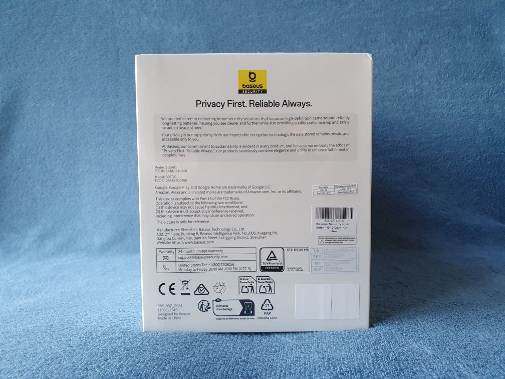 Nowy Zestaw Monitoring Baseus N1 Outdoor Security Camera 2K IP67 ŁÓDŹ