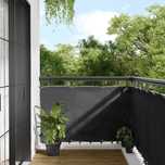 vidaXL Parawan balkonowy, antracyt, 90x1000 cm, 100% poliester Oxford