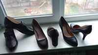 Туфли женские кожаные черные