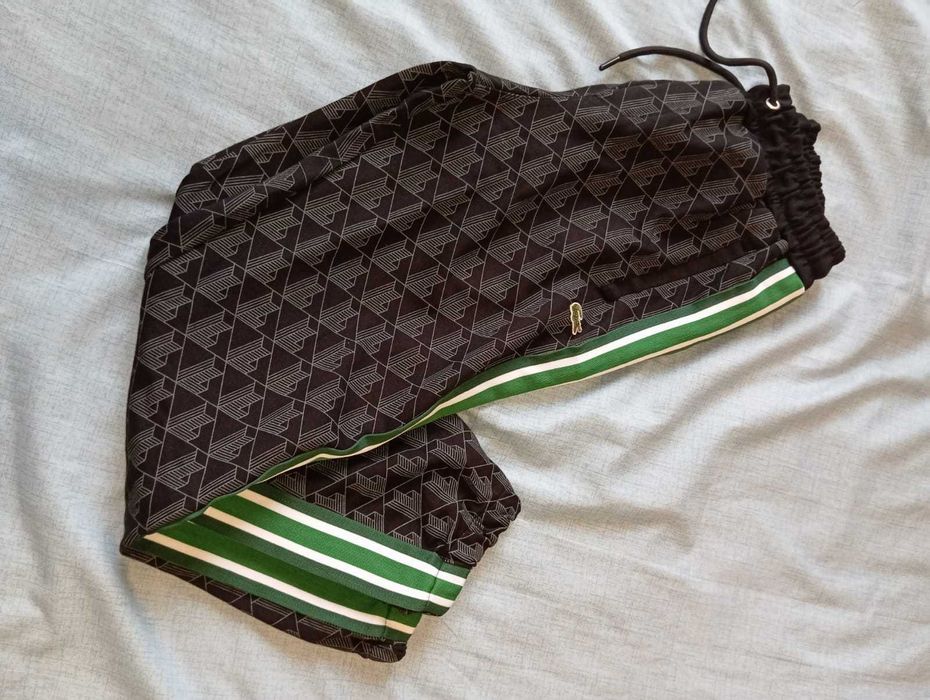 Lacoste monogram 2 - regular fit czarny, najwyższa jakość rozmiar L