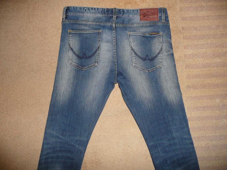 Spodnie dżinsy SUPERDRY W34/L34=46,5/113cm jeansy