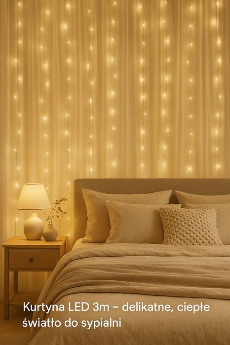 KURTYNA LED 3m _8 trybów świecenia