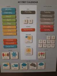 Kalendarz magnetyczny - edukacyjny dla dzieci - Język angielski