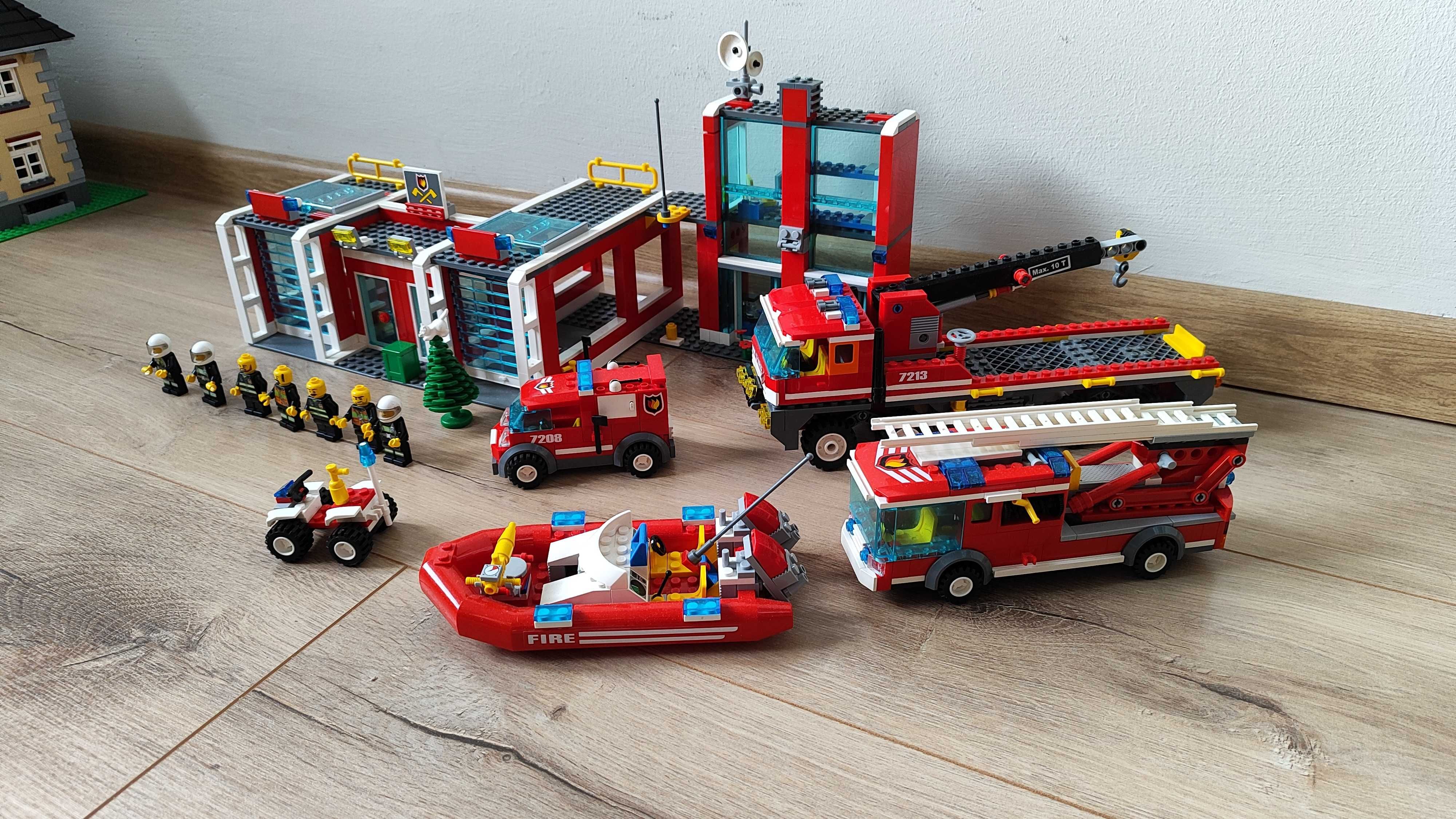 LEGO City 7208 Straż Pożarna Remiza Strażacka 7213 Terenowy wóz
