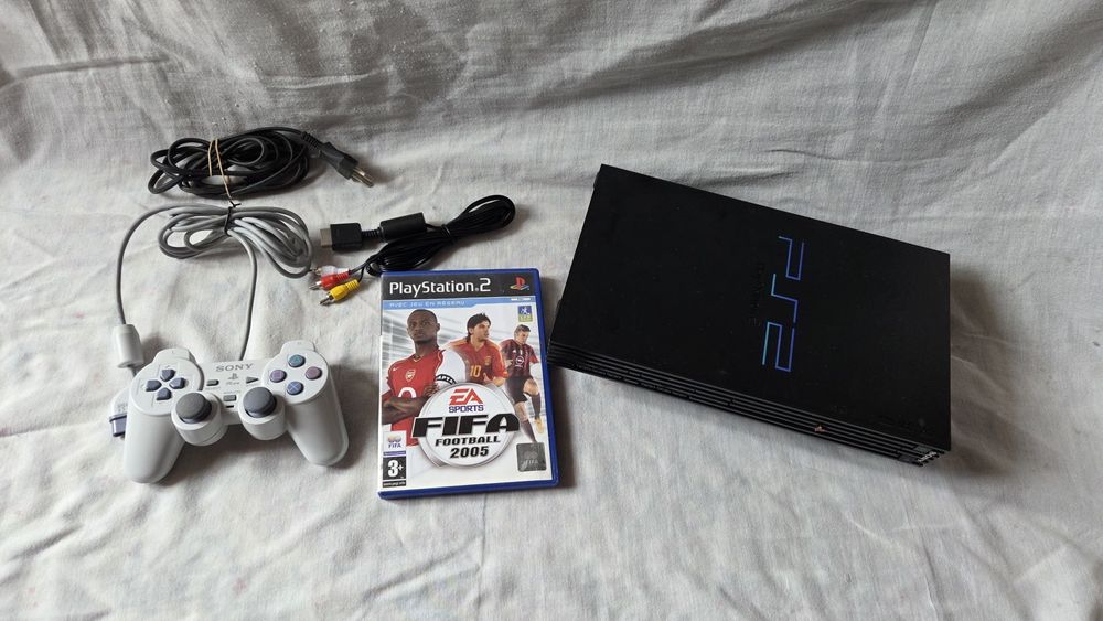 PlayStation 2 ps2 fat com comando e jogo