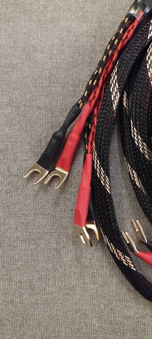 Wysokiej jakości kable HiFi do kolumn, pozłacane, kierunkowe, 3m