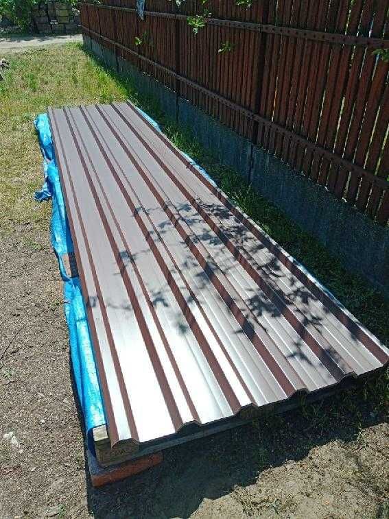 NOWA blacha trapezowa Budmat kolor X-Matt brąz   8sztuk razem 8,24mx5m