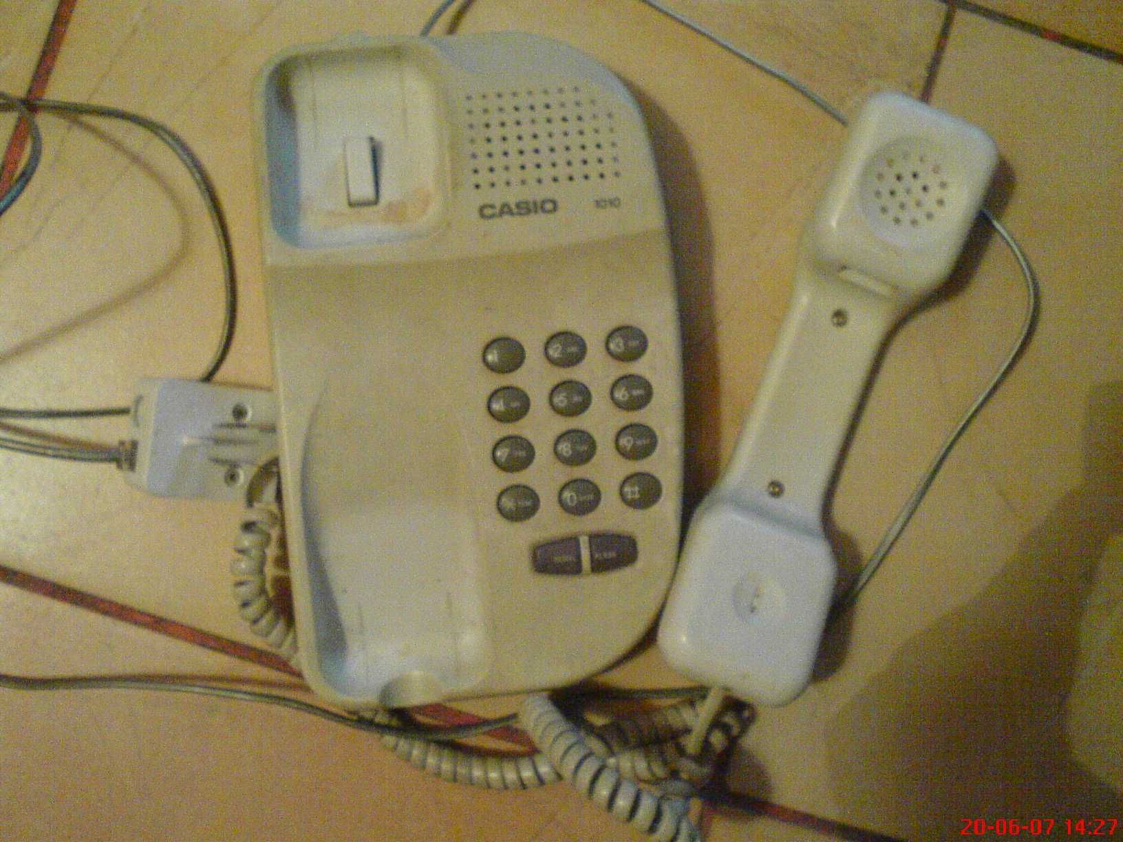 Telefon stacjonarny Casio 1010 słuchawka przewód telefoniczny działa