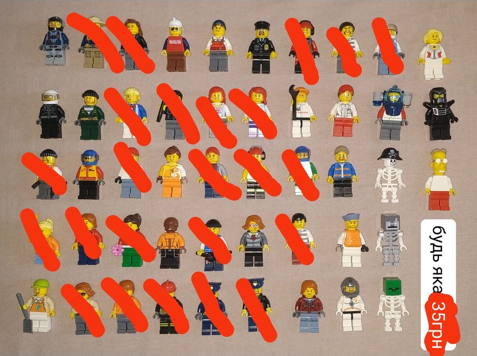 Оригінальні вживані мініфігурки Lego city та інші