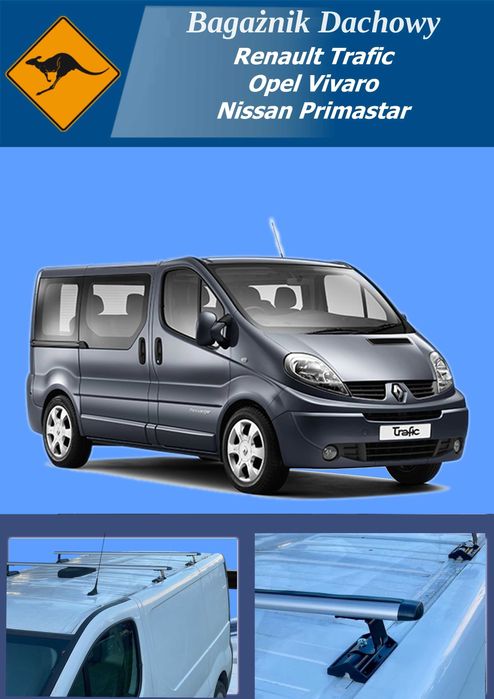 Bagażnik Dachowy profil aluminiowy Renault Trafic, Opel Movano 01-14