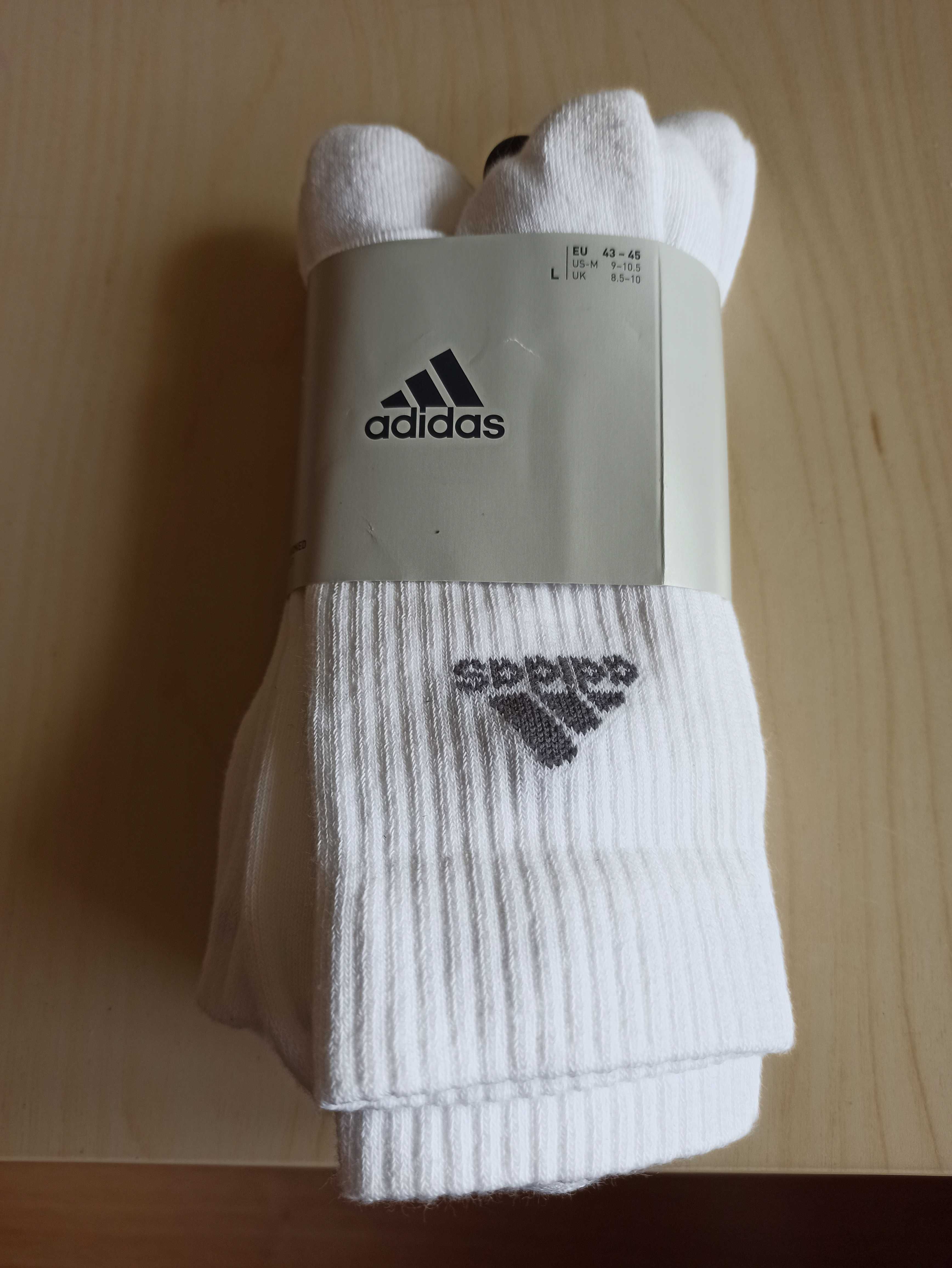 (42-46 DUŻE) Nike białe w trójpaku, skarpety wysokie skarpetki