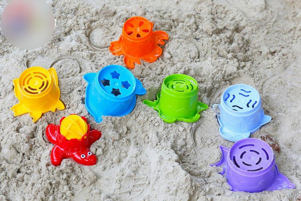 Пирамидка пасочки для песка и купання лейка для води ванної піска