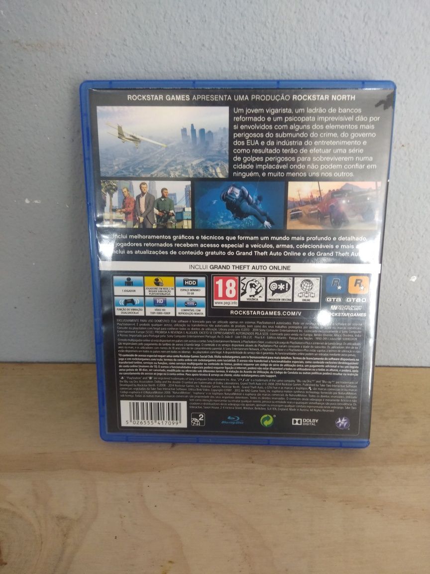 PS4 Jogo GTA5 completo