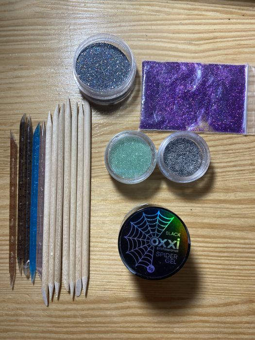 Товары для маникюра/ акриловая пудра, слайдеры, стемпинг, кошачий глаз