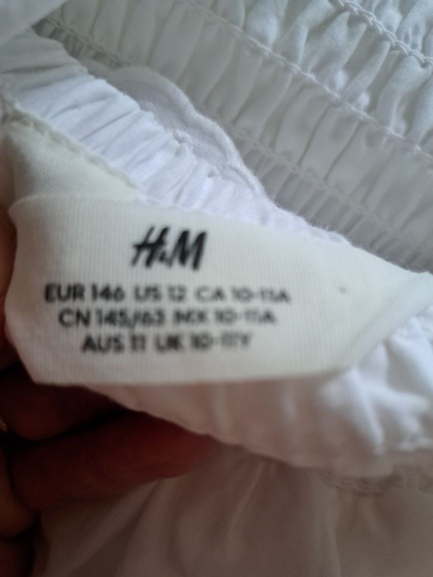 Biała spódnica 134 H&M