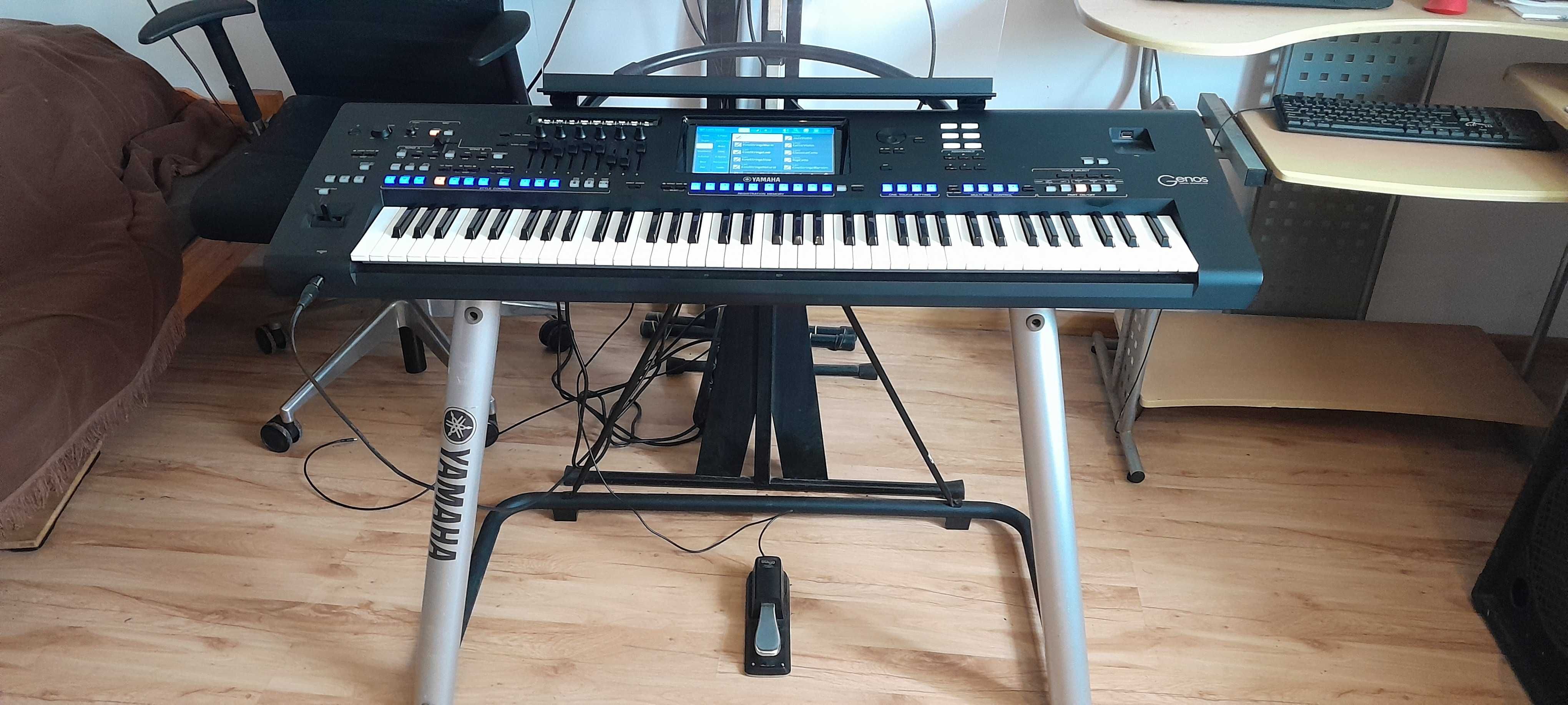 Yamaha Genos + Stojak LS7 (srebrny) + Style, MIDI, Expansion! Ideał!