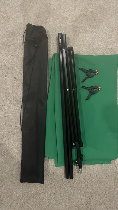 Tela verde para estudio