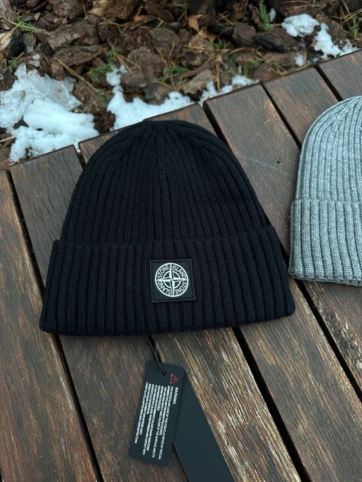 Мужские Шапки стон исланд / черная и серая шапка зимняя
