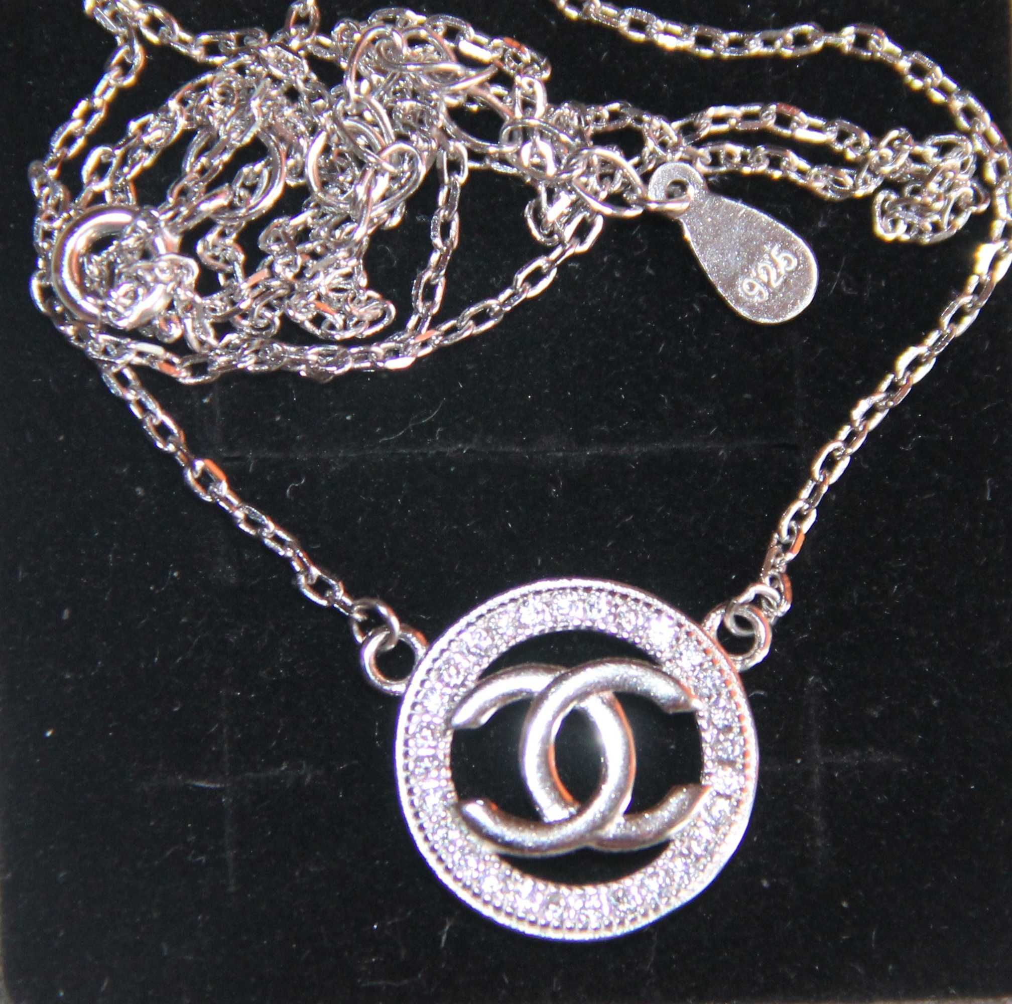 Chanel Srebro 925 srebrny łańcuszek naszyjnik kolia Chanelka cc