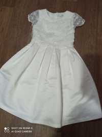 Платье, белое, нарядное, 7 лет,RJR John Rocha